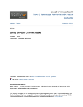 Survey of Public Garden Leaders