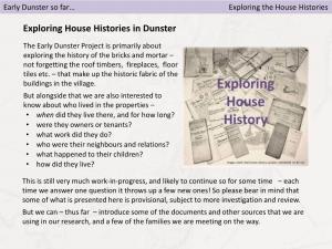 Exploring House Histories in Dunster