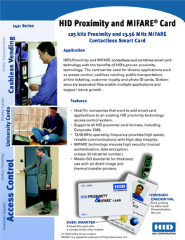 HID Proximity and MIFARE Card 6-01