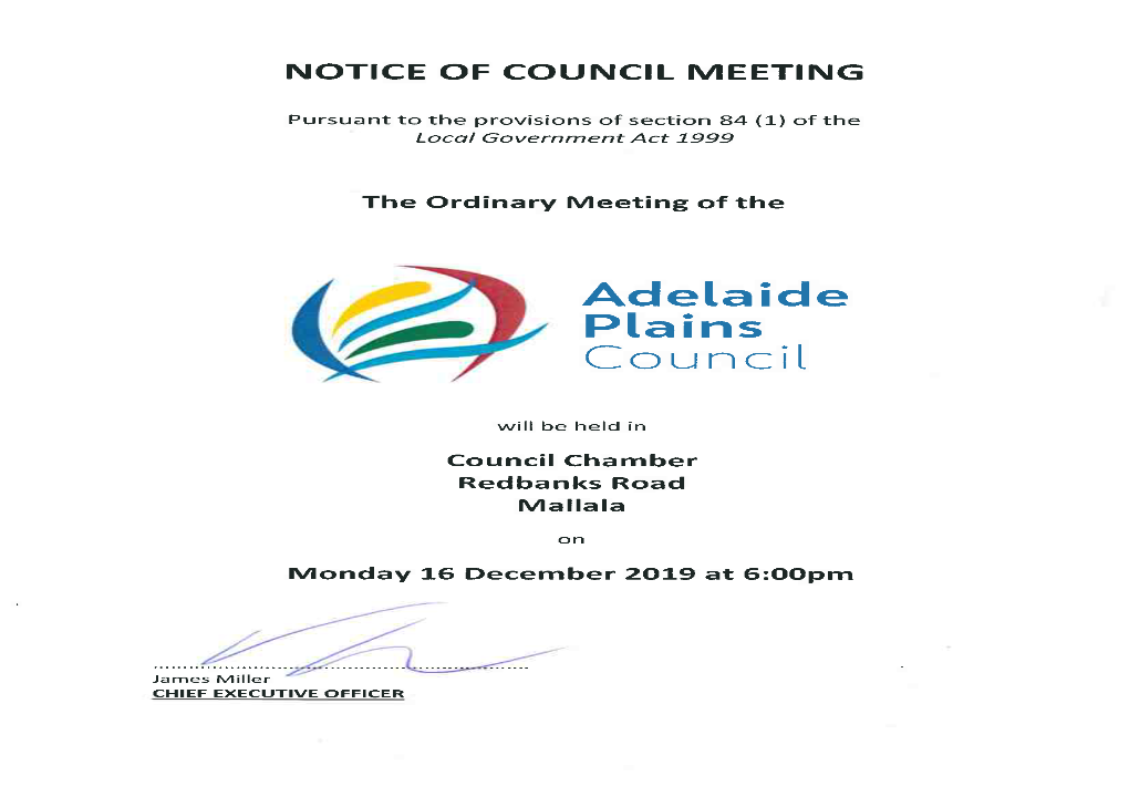 Ordinary Council Meeting – 25 November 2019 5