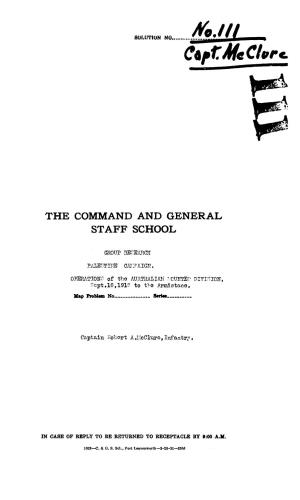The Command and General Staff School
