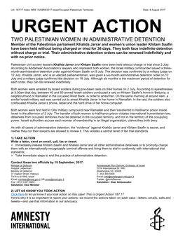 Urgent Action