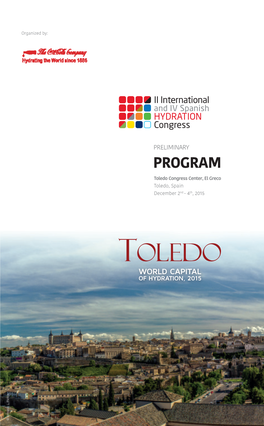 Toledo Congress Center, El Greco Toledo, Spain December 2Nd - 4Th, 2015