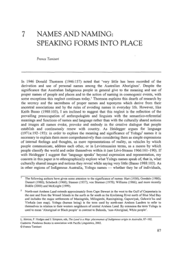 7 Names and Naming: Speaking Forms Into Place