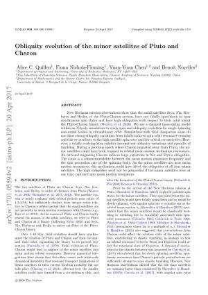 Obliquity Evolution of the Minor Satellites of Pluto and Charon