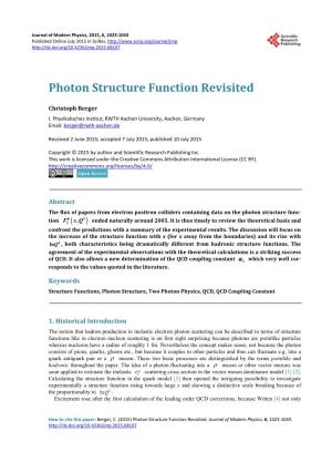 Photon Structure Function Revisited