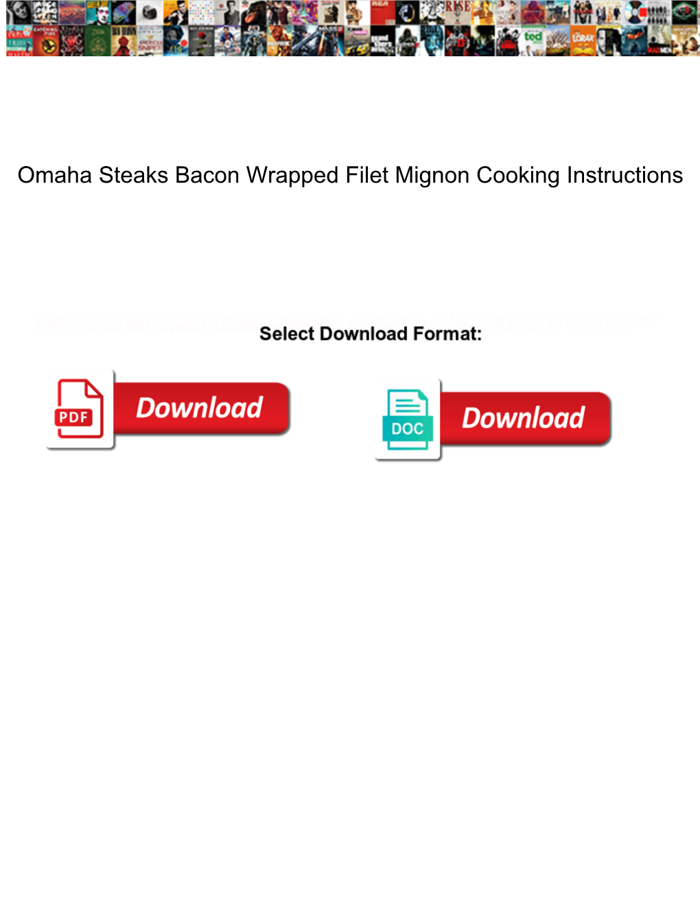 Omaha Steaks Bacon Wrapped Filet Mignon Cooking Instructions