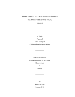 America's First Gulf War: the United States