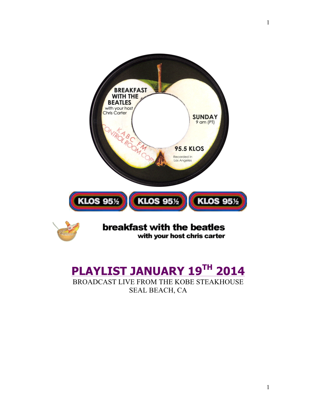 KLOS BWTB Jan. 19Th 2014