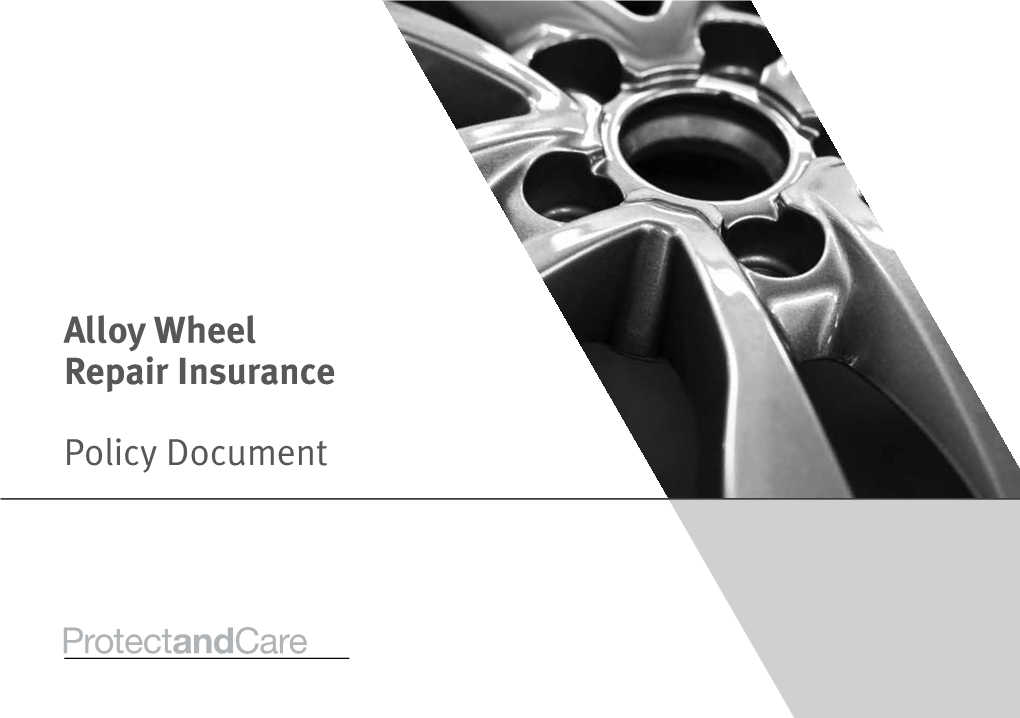 Alloy Wheel Repair Insurance Policy Document