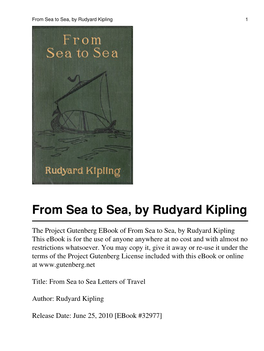 From Sea to Sea, by Rudyard Kipling 1
