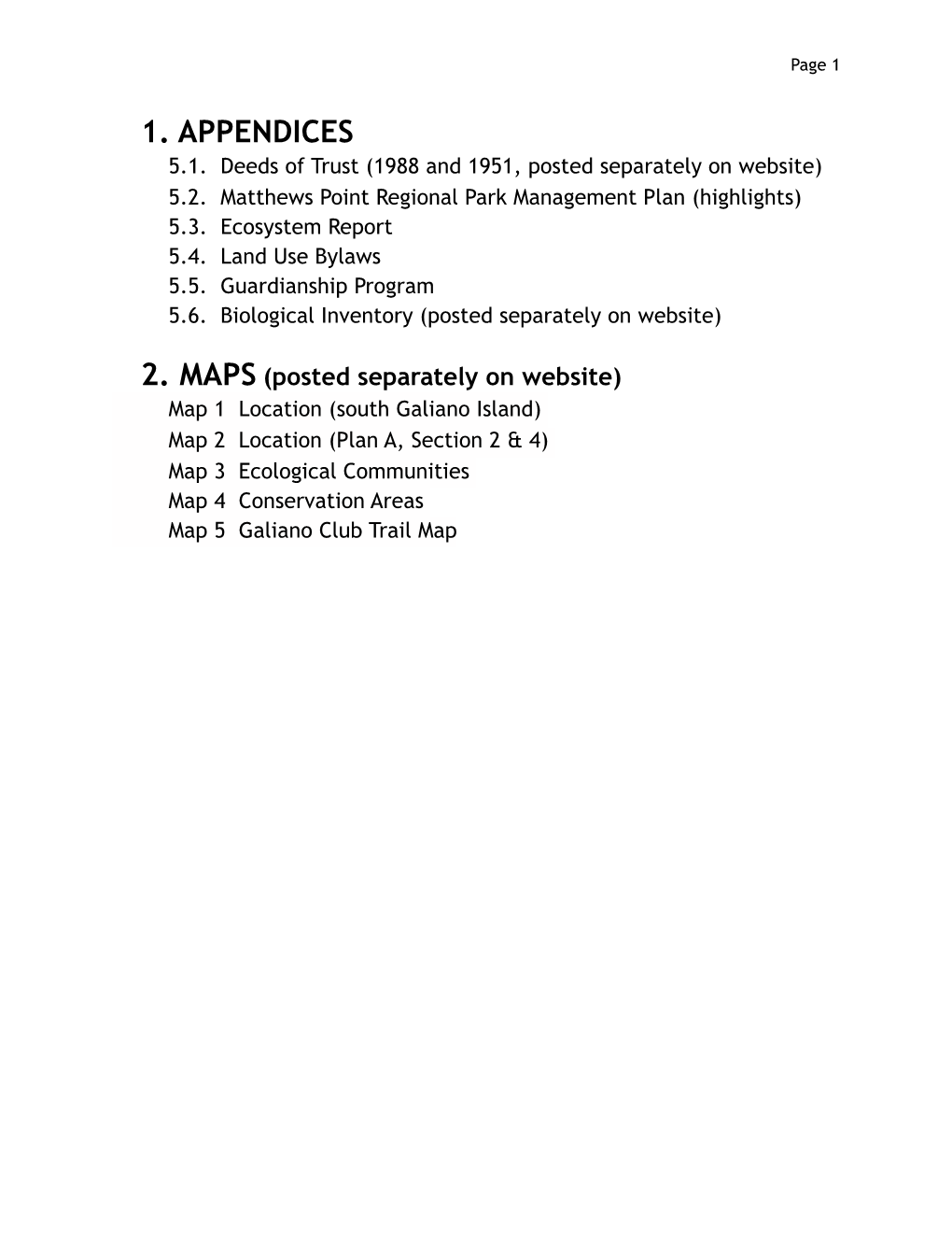 The Bluffs Management Plan Appendices Oct 2020