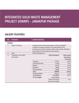 Integrated Solid Waste Management Project (Iswmp) - Janakpur Package