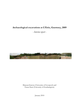 L'eree 2009 Excavation Report V3