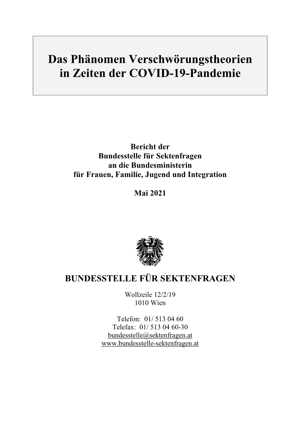 Das Phänomen Verschwörungstheorien in Zeiten Der COVID-19-Pandemie