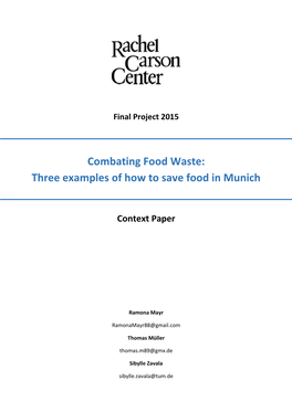 Combating Food Waste: Three Examples of How to Save Food in Munich