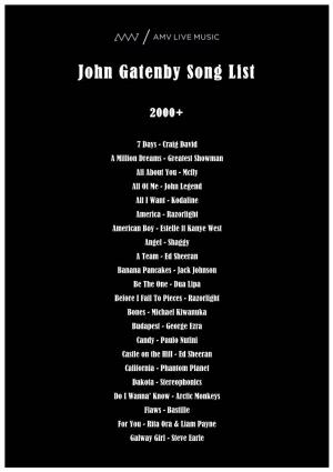 John Gatenby Song List