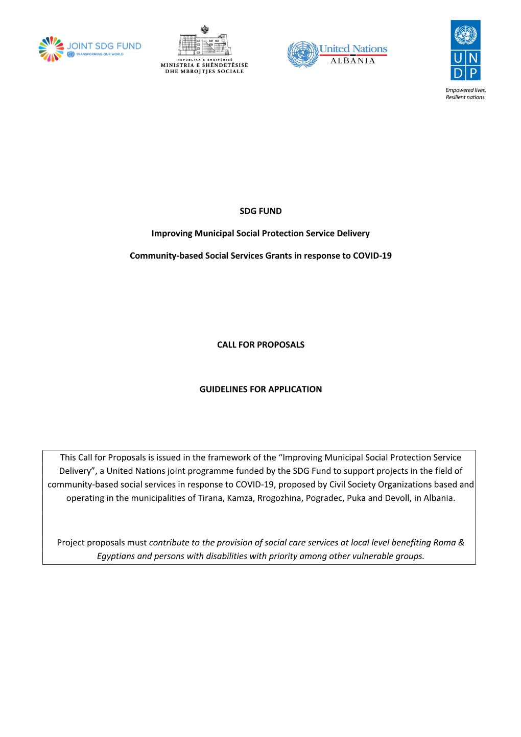 SDG FUND Improving Municipal Social Protection Service Delivery