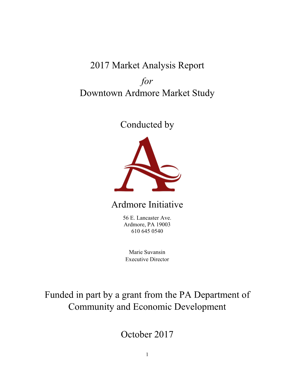 Market Analysis Report 2017