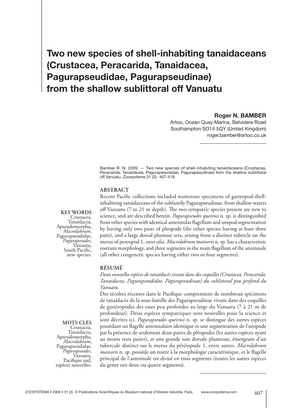 Zoosystema 31(3)