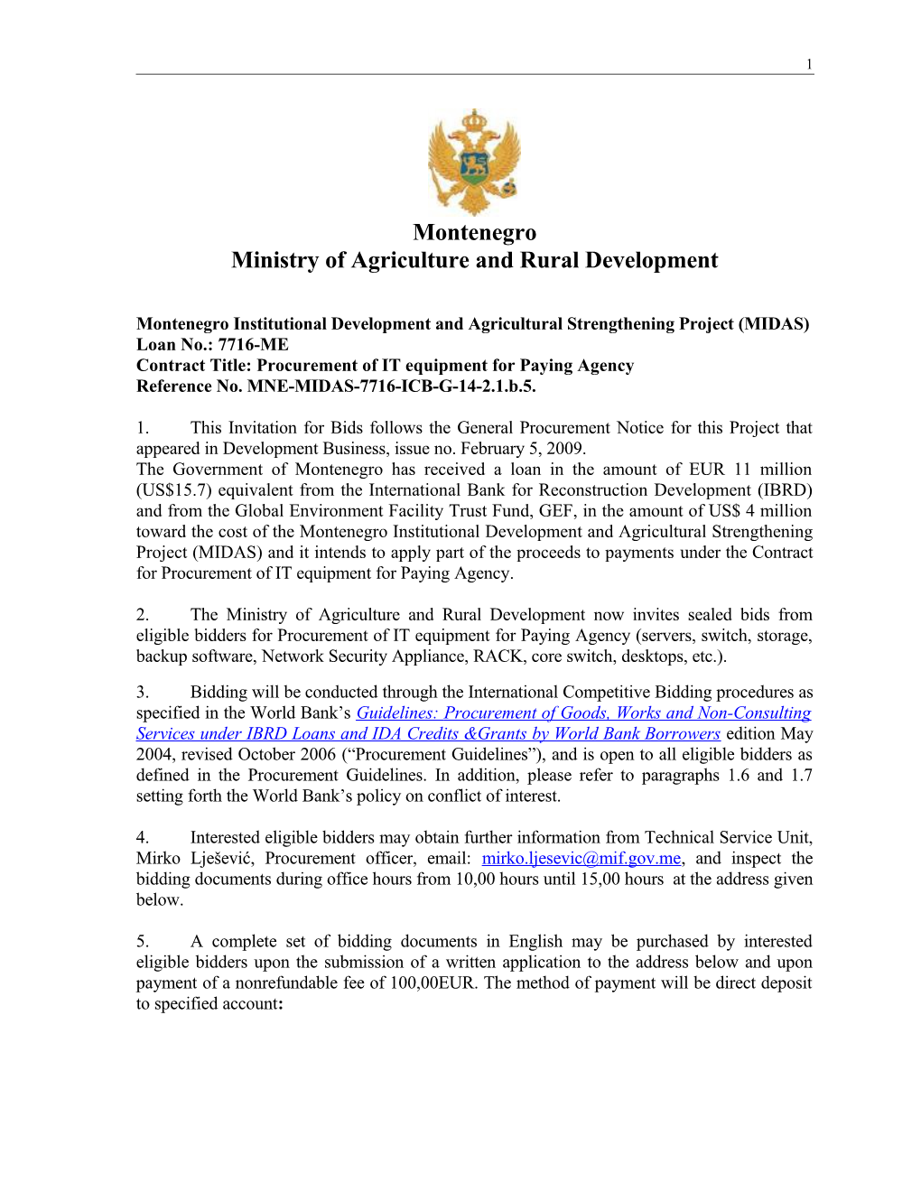 Ministry of Agriculture and Rural Development s1