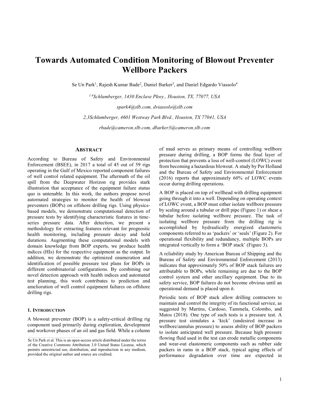 Towards Automated Condition Monitoring of Blowout Preventer Wellbore Packers