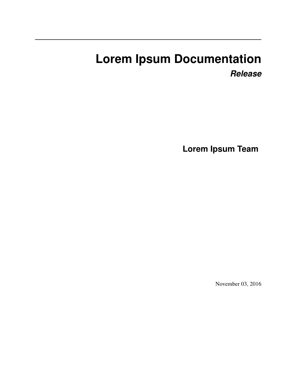 Lorem Ipsum Documentation Release