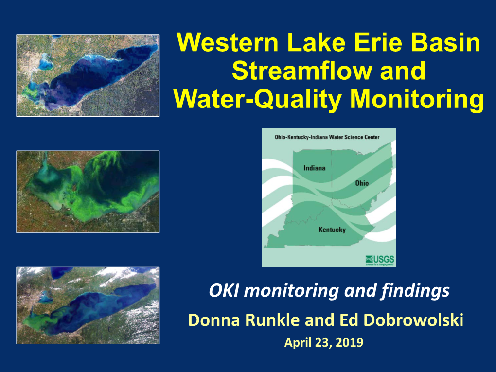 Western Lake Erie Basin Streamflow and Water-Quality Monitoring