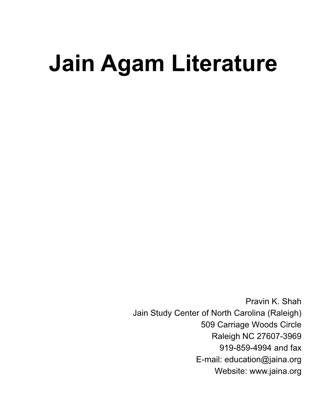 Jain Agam Literature