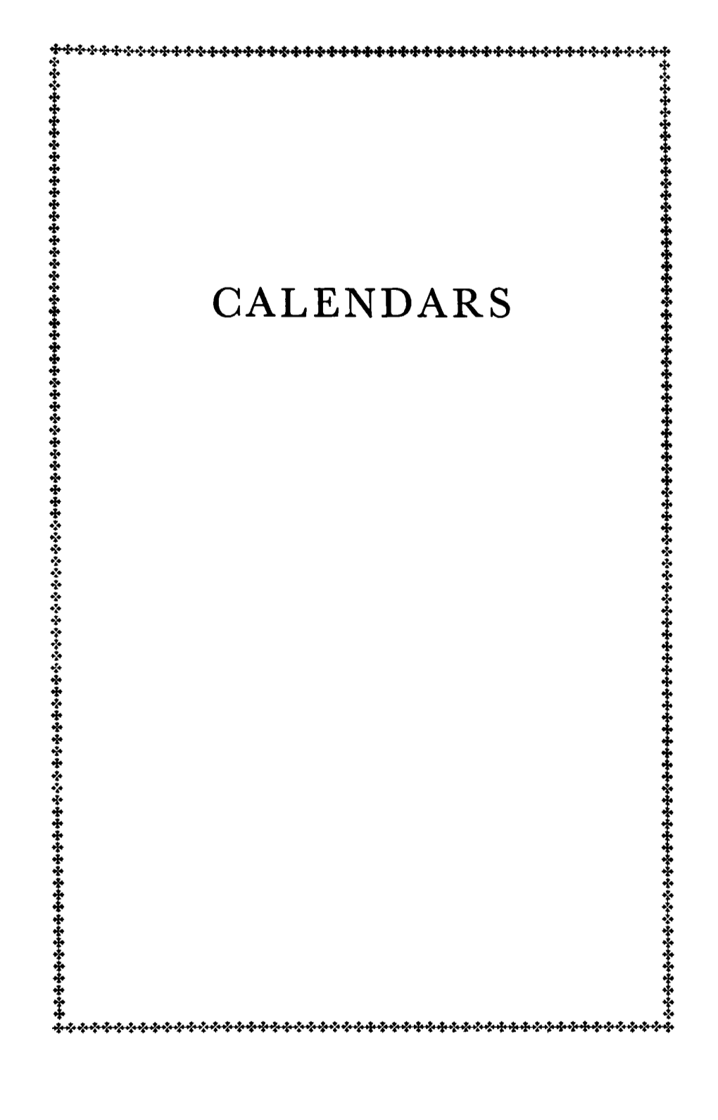 Calendars (1957)