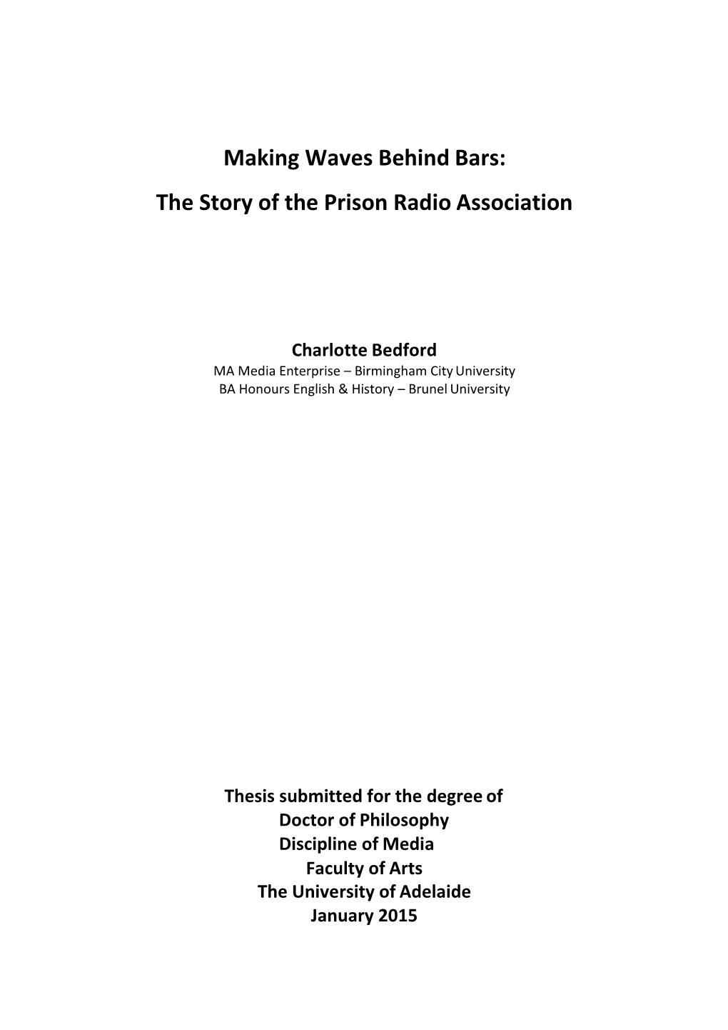 The Story of the Prison Radio Association