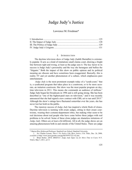 Judge Judy's Justice
