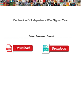 Declaration of Indepedence Was Signed Year