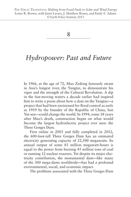 Hydropower: Past and Future