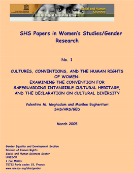 Intangible Cultures and the Human Rights of Women