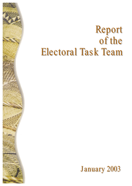 Report of the Electoral Task Team