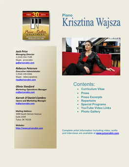 Krisztina Wajsza – Curriculum Vitae