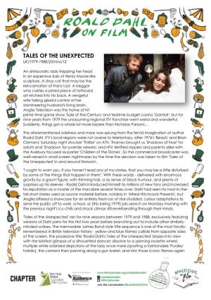 5. Tales of the Unexpected – Programme Notes