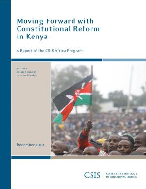 Moving Forward with Constitutional Reform in Kenya