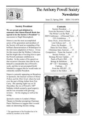 The Anthony Powell Society Newsletter