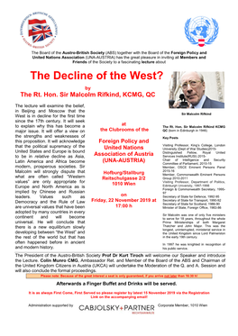 The Decline of the West?