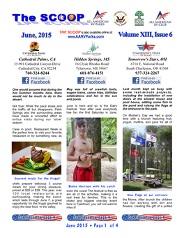 Volume XIII, Issue 6 June, 2015