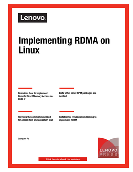 Implementing RDMA on Linux
