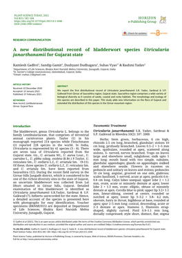 PLANT SCIENCE TODAY, 2021 Vol 8(1): 182–184 HORIZON E-Publishing Group ISSN 2348-1900 (Online)