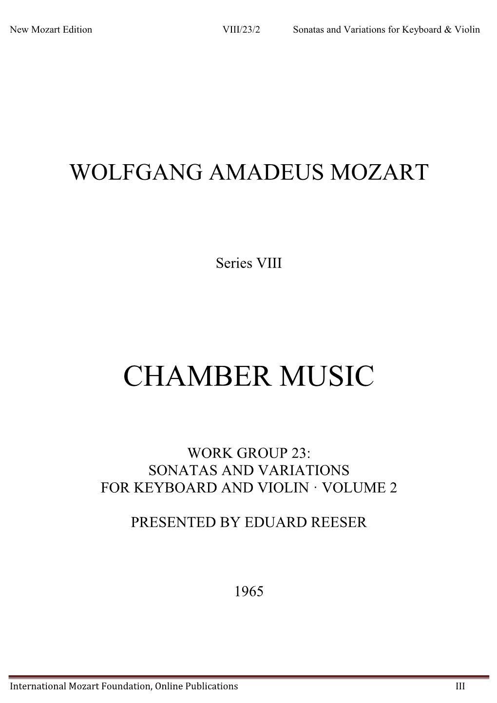 Chamber Music