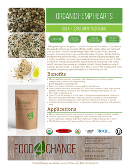 Organic Hemp Hearts