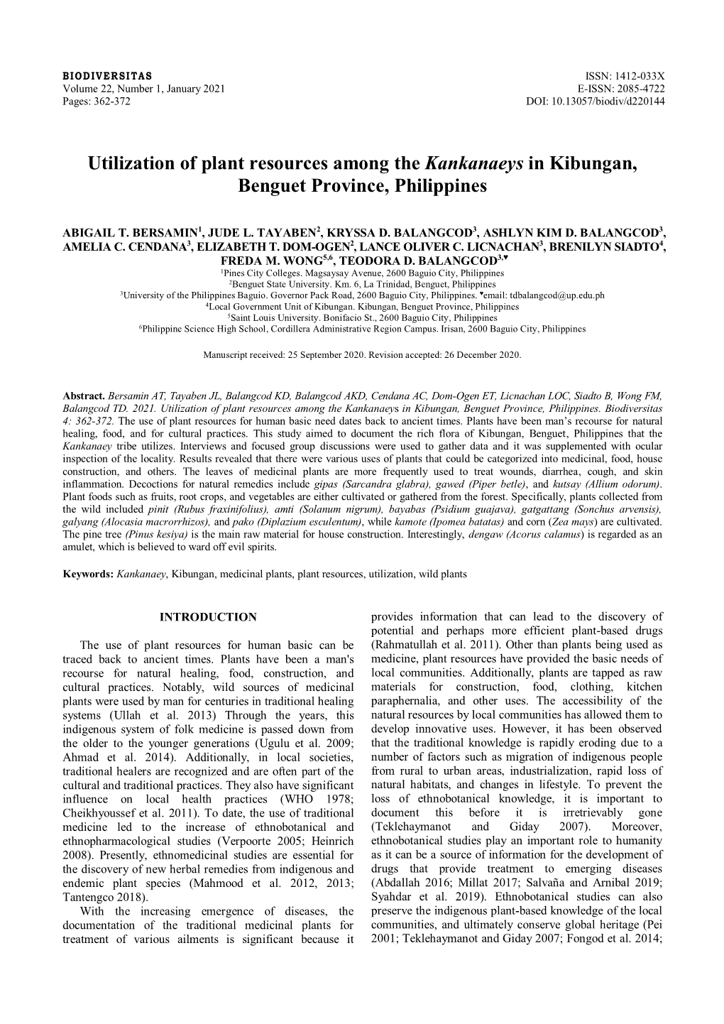 Genetic Variations of Lansium Domesticum Corr