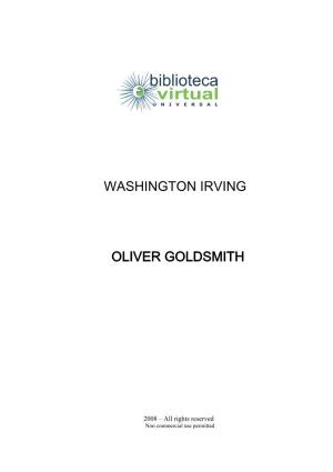 Washington Irving Oliver Goldsmith