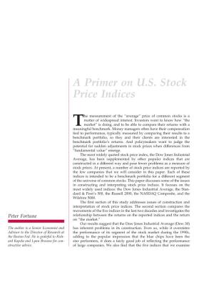 A Primer on U.S. Stock Price Indices
