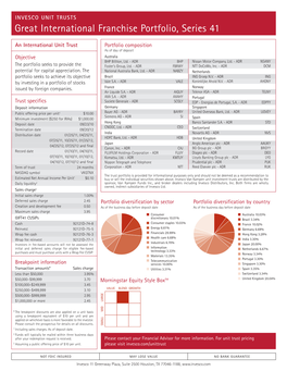 Invesco Unit Trusts Great International Franchise Portfolio, Series 41 Fact